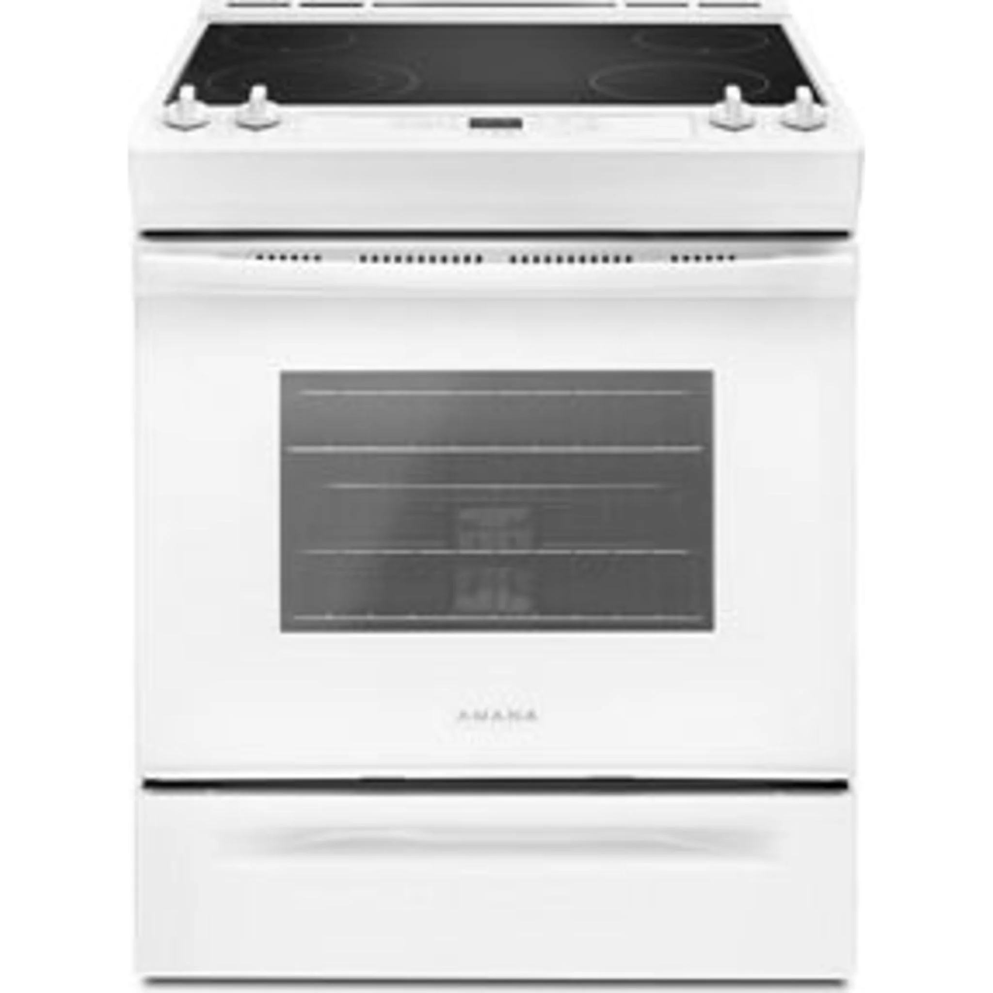 Amana 30"  Electric Range with Front Console - White (YAES6603SFW) - Image 17