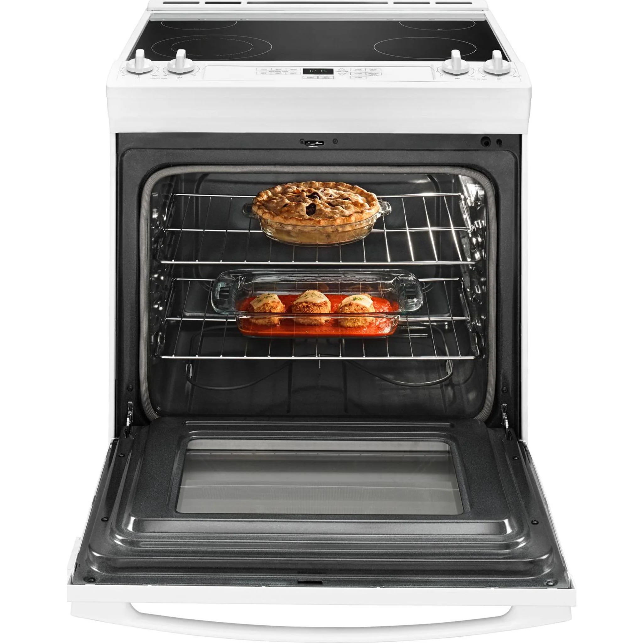 Amana 30"  Electric Range with Front Console - White (YAES6603SFW) - Image 4