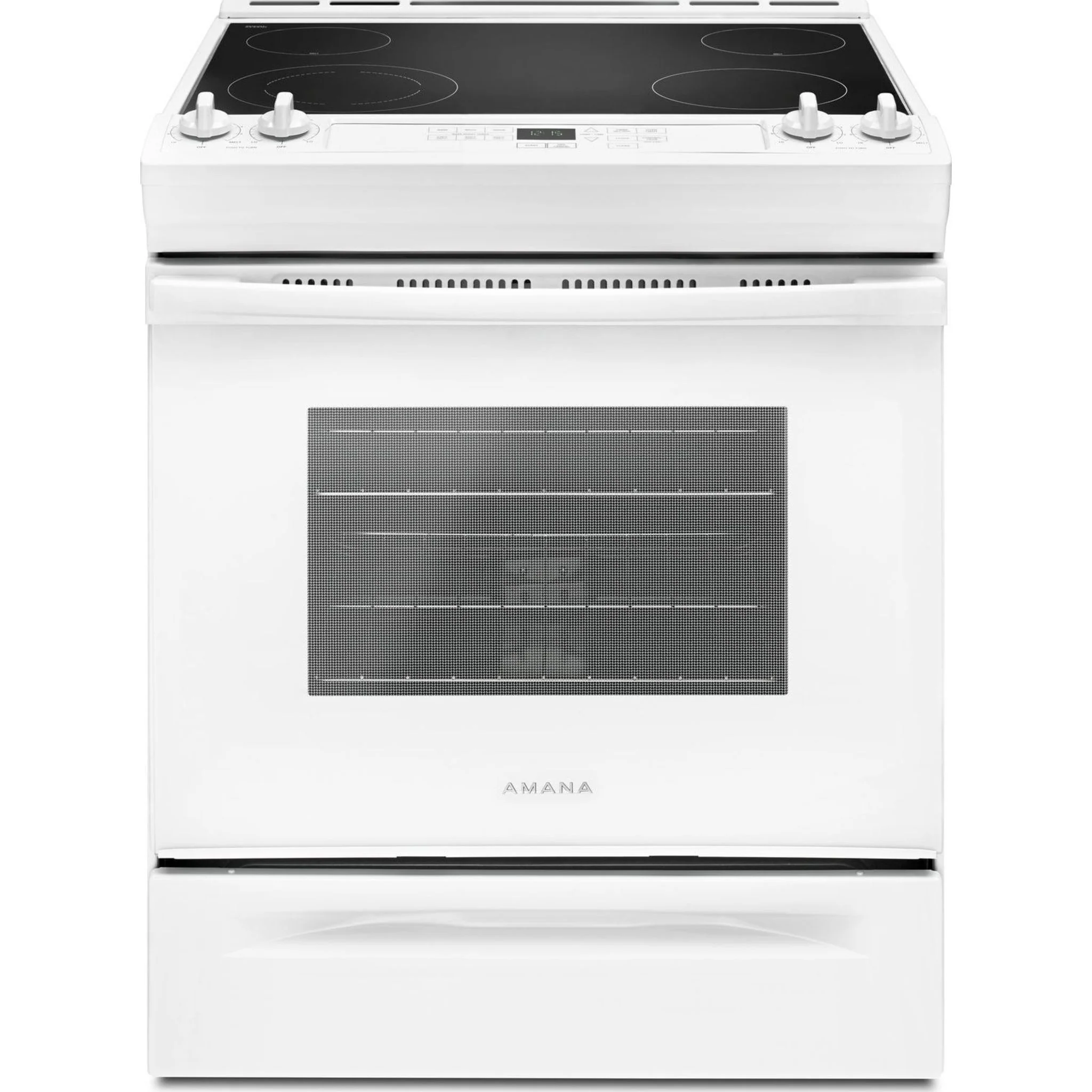 Amana 30"  Electric Range with Front Console - White (YAES6603SFW) - Image 5