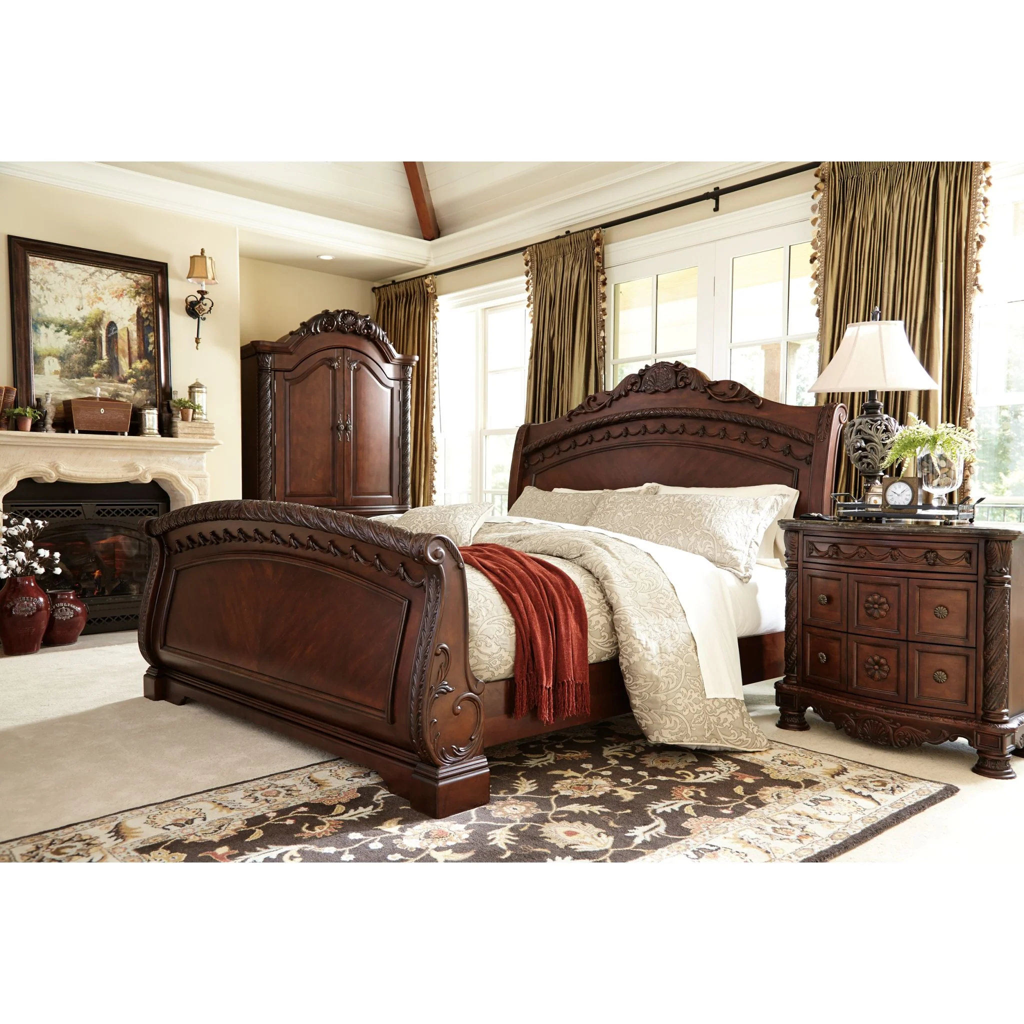 Ashley North Shore 3 Piece Sleigh Bed - Image 10