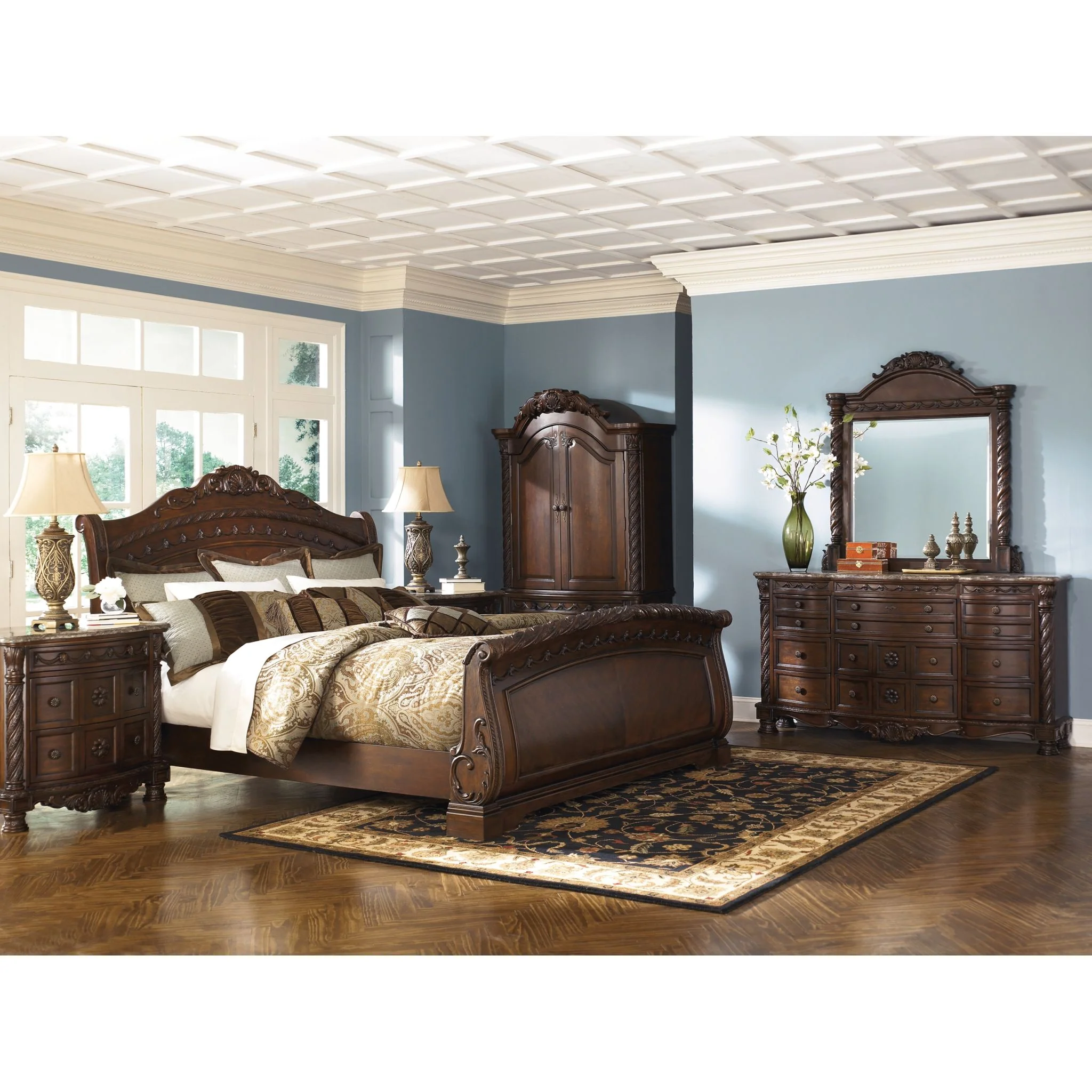 Ashley North Shore 3 Piece Sleigh Bed - Image 8