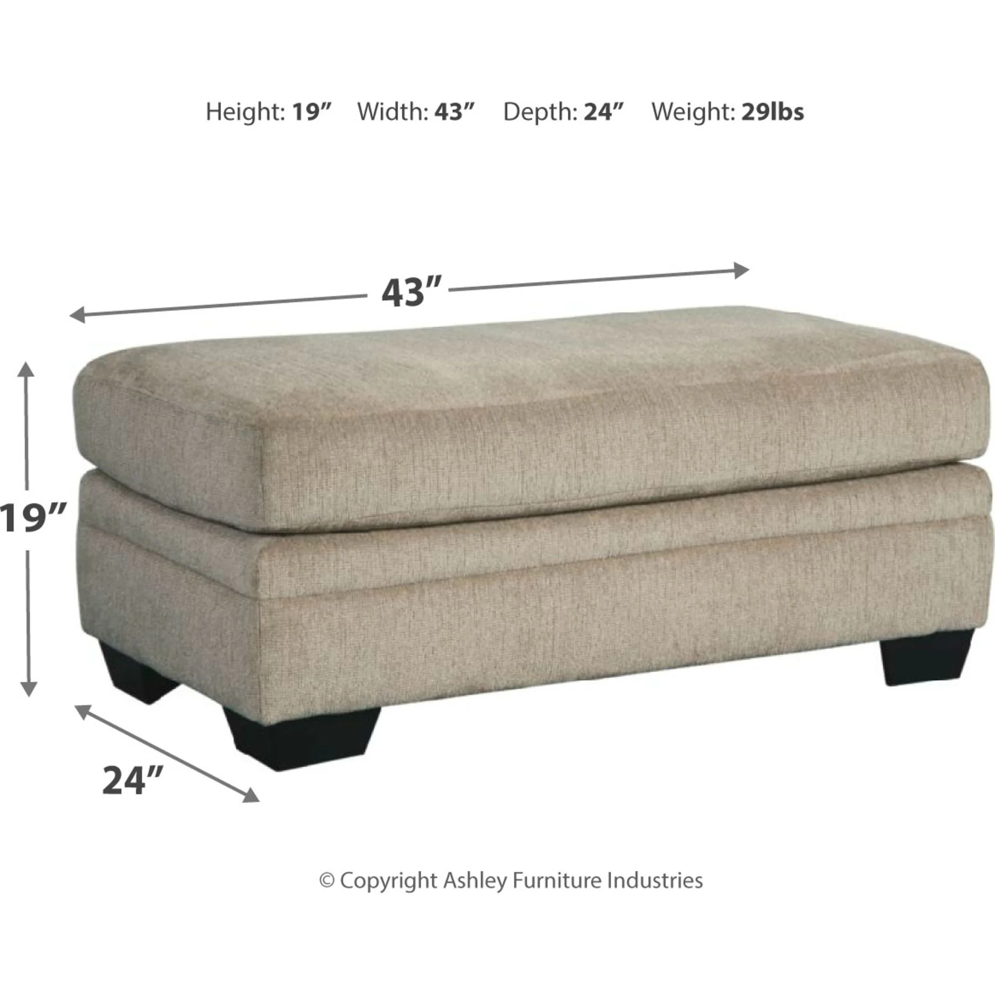 Dorsten Ottoman - Sisal - Image 4