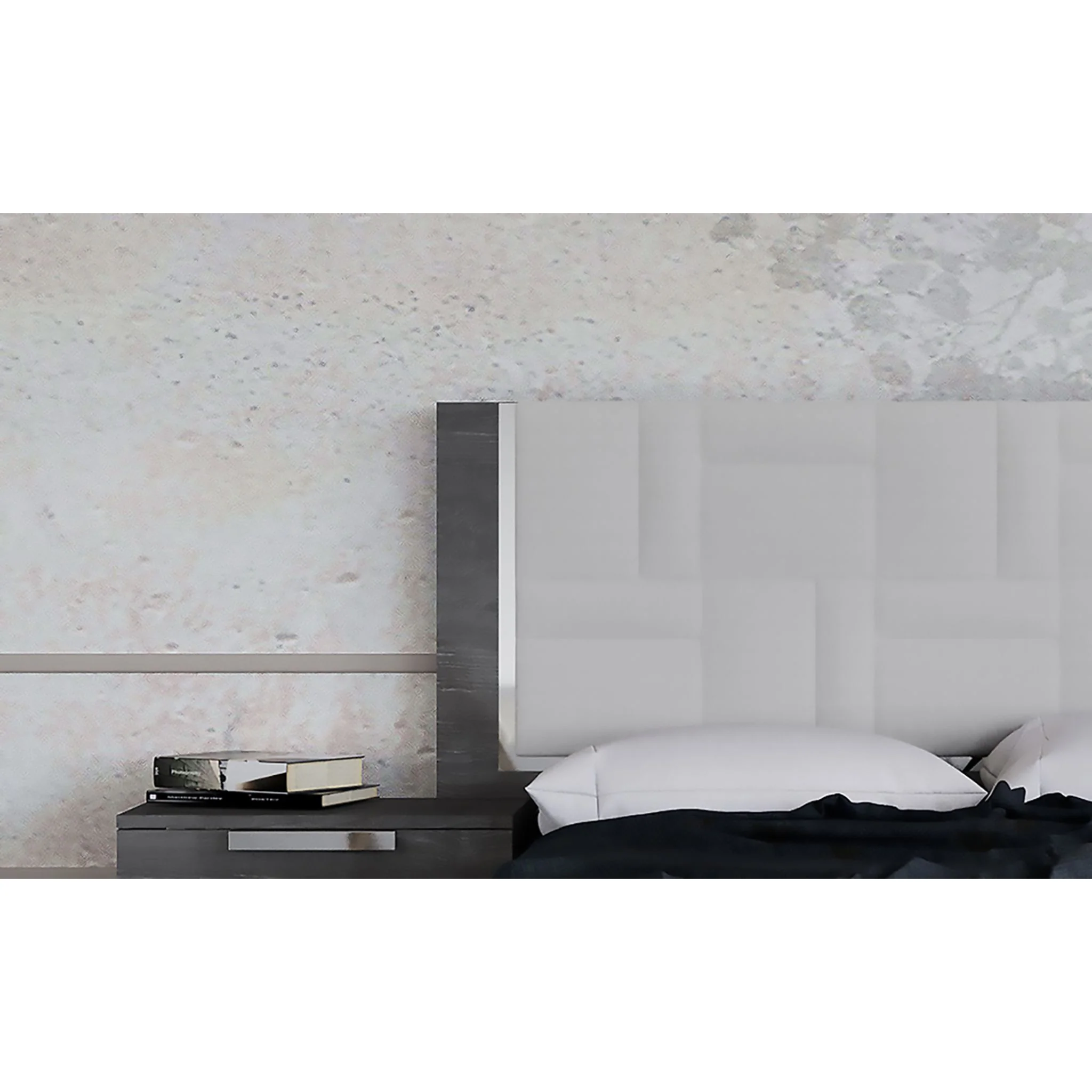 Florence Upholstered Bed - Grey - Image 3