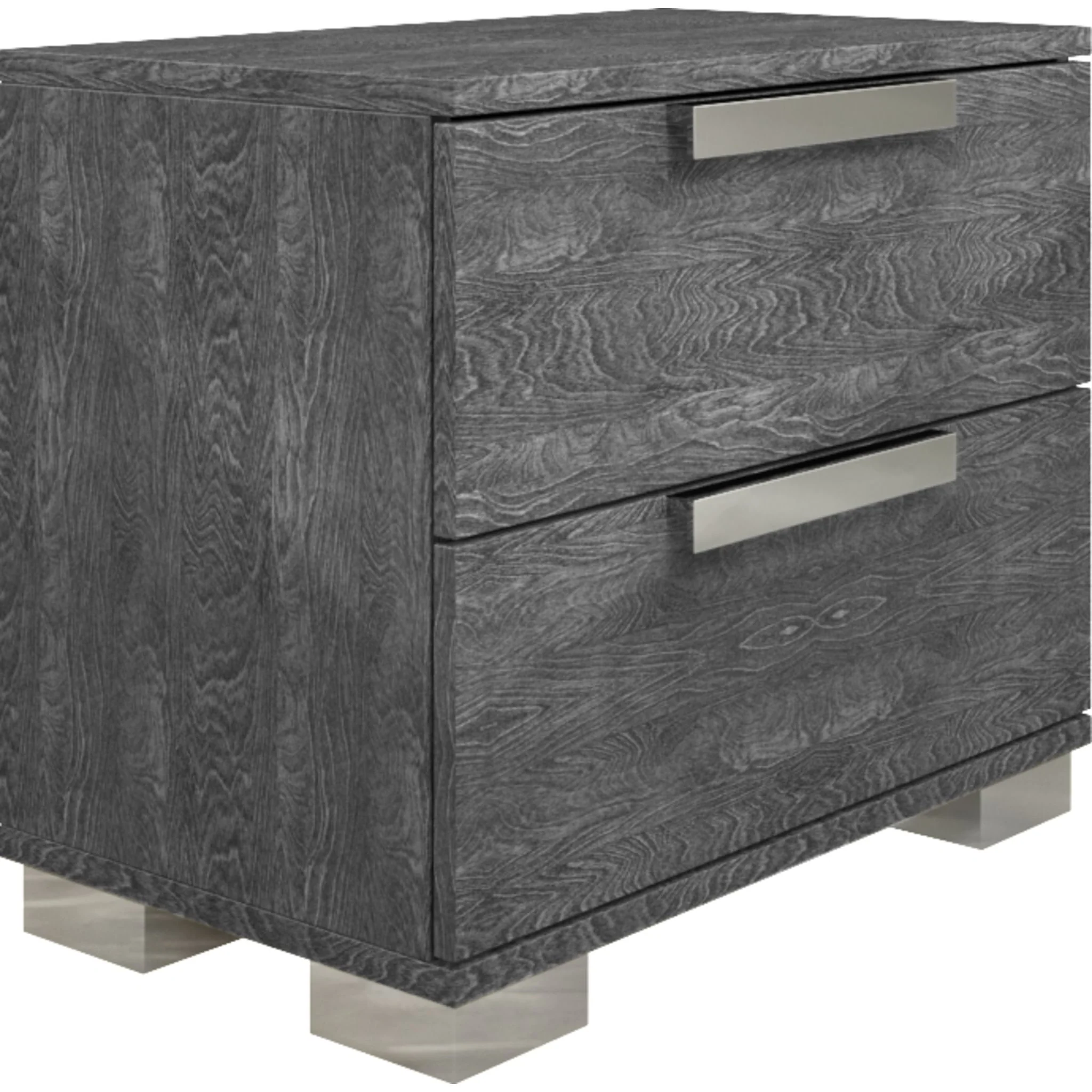 Florence 6 Piece Queen Upholstered Bedroom - Grey - Image 5