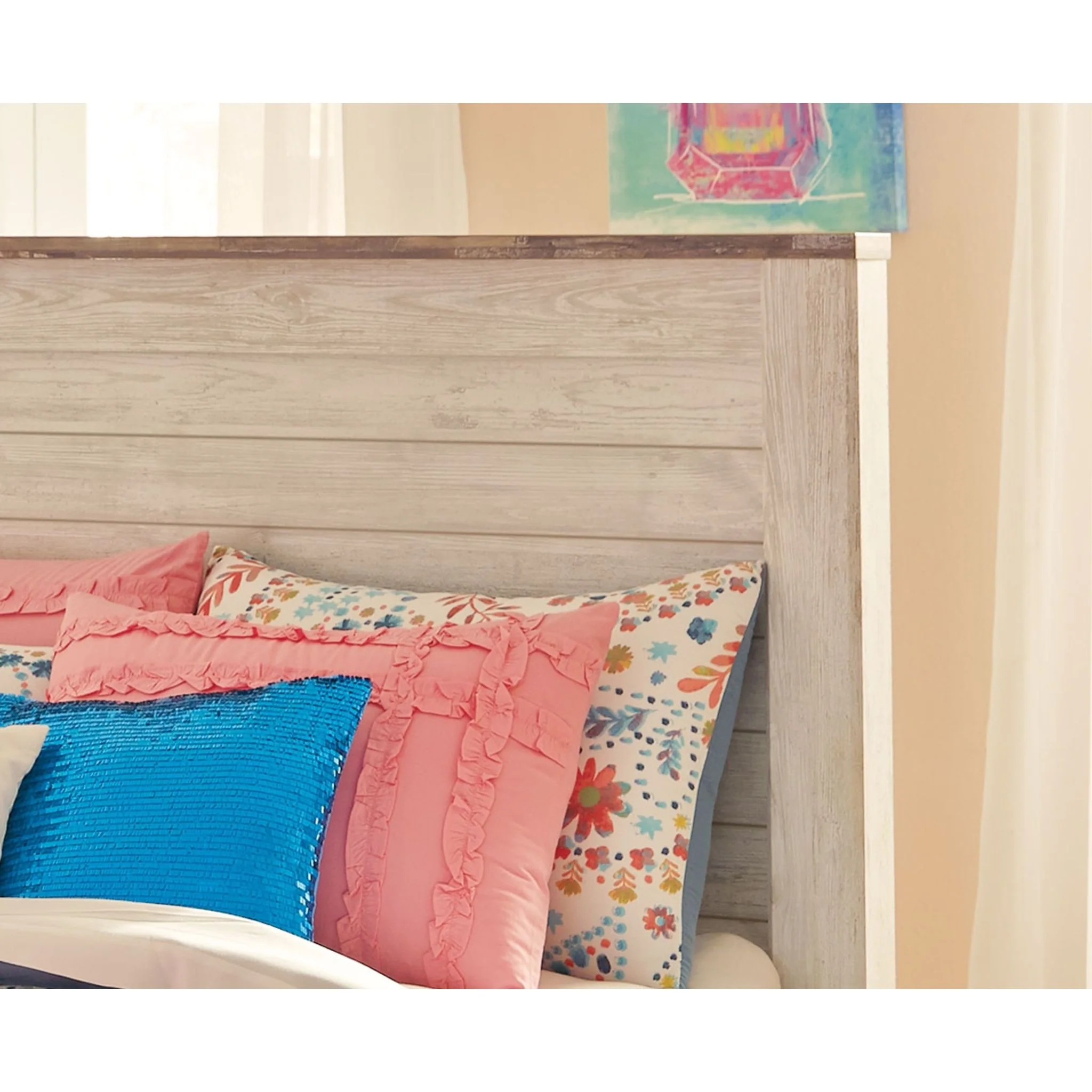 Willowton 5 Piece Full Storage Bed - White Wash - Image 4