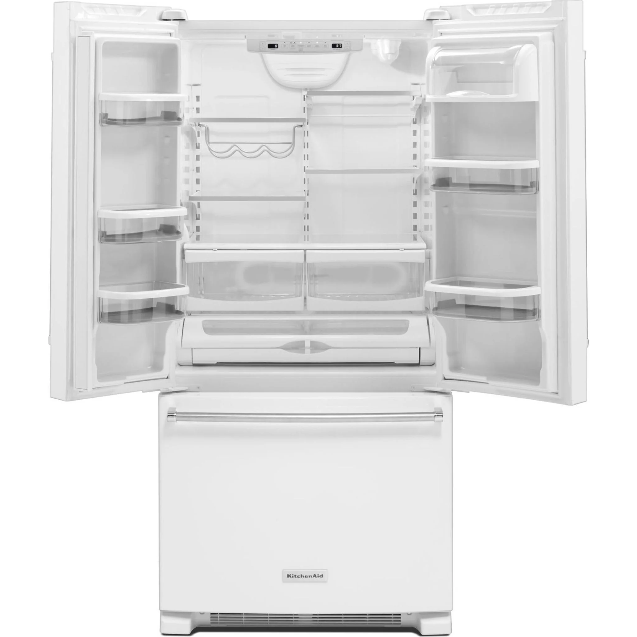 KitchenAid  22 cu. ft. 33" Width Standard Depth French Door Refrigerator with Interior Dispense (KRFF302EWH) - Image 5
