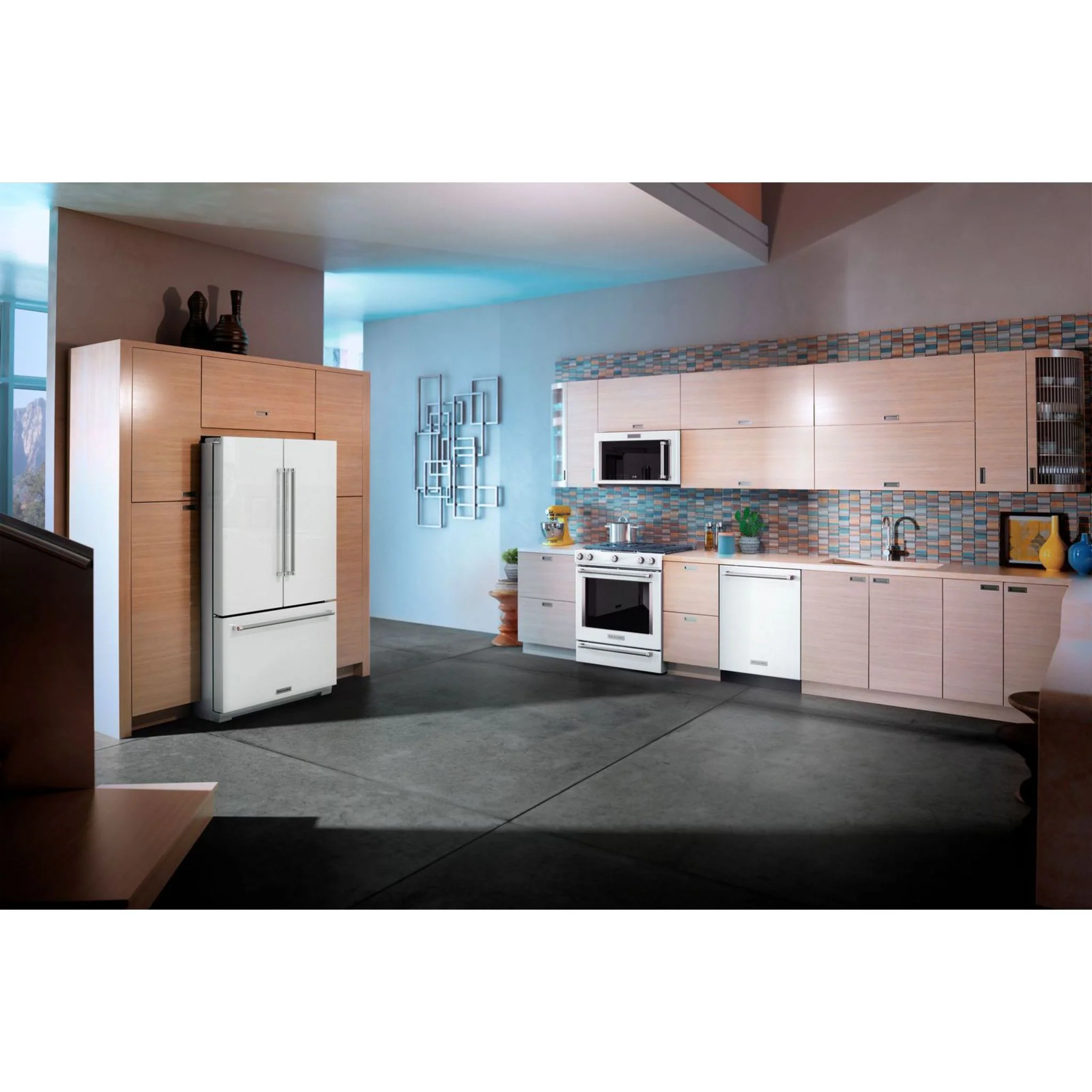 KitchenAid  25 cu. ft. 36-Width Standard Depth French Door Refrigerator with Interior Dispense (KRFF305EWH) - Image 5