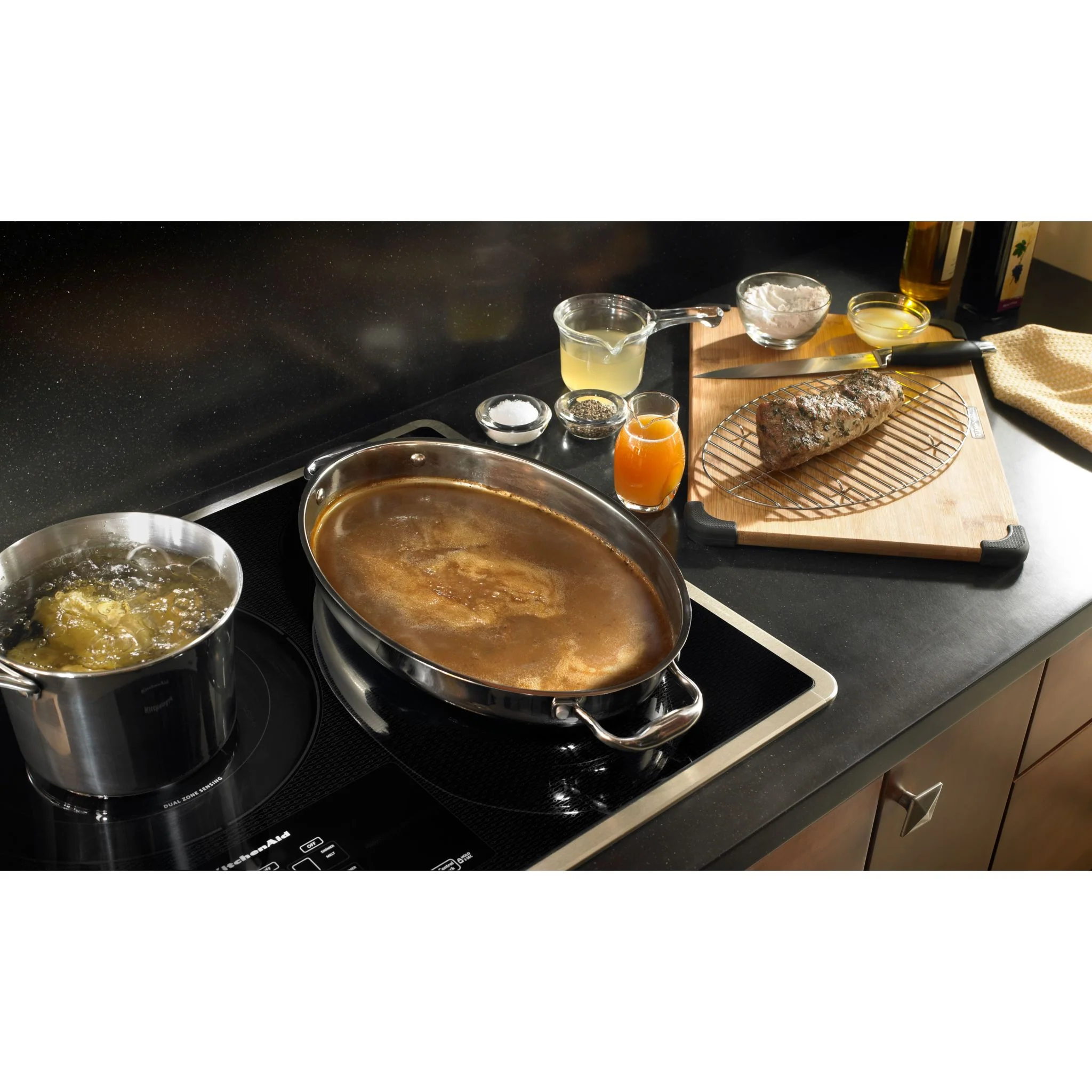 KitchenAid  36" Induction Cooktop with 5 Elements, Touch-Activated Controls and Power Slider (KICU569XSS) - Image 6