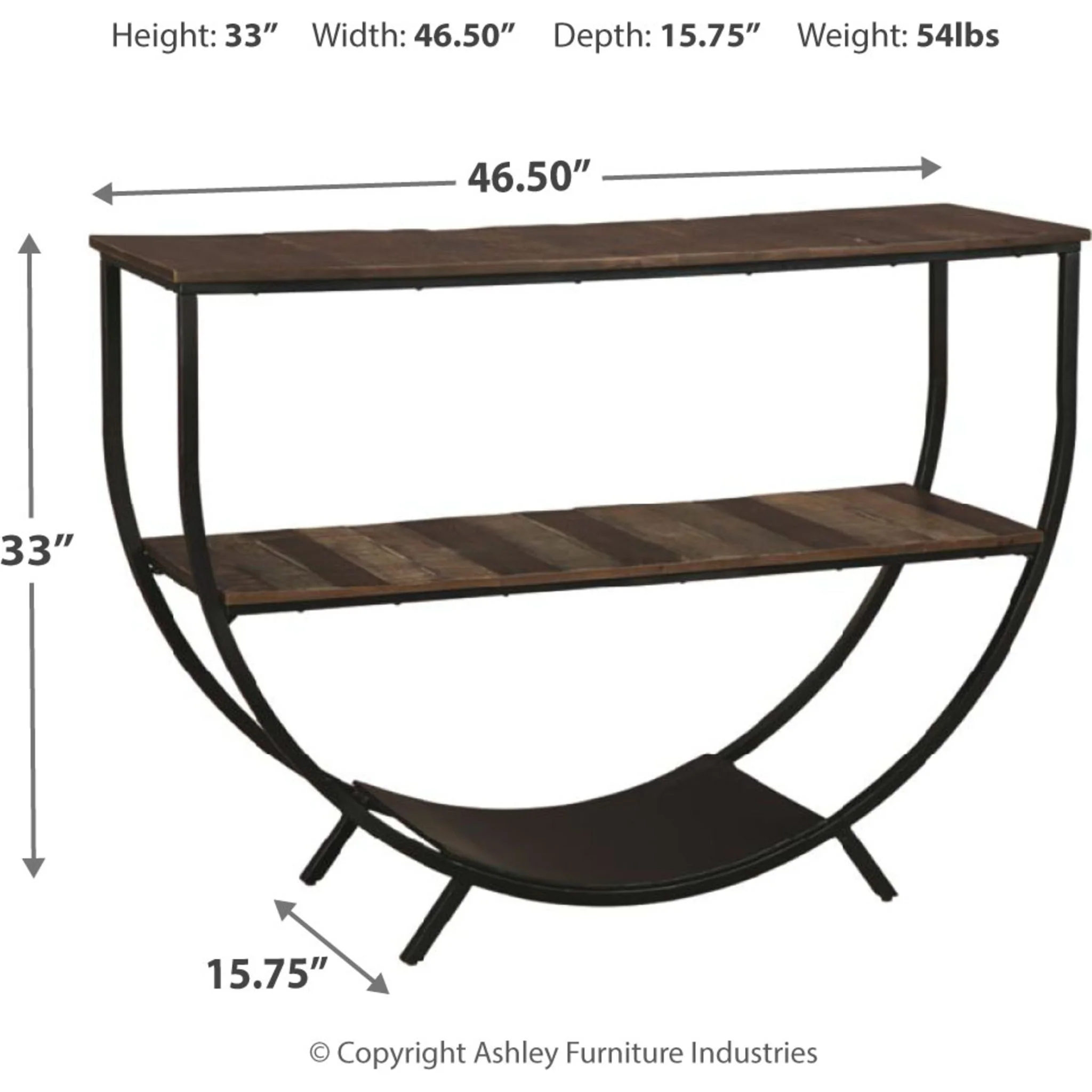 Lamoney Accent Table - Gray/White/Brown - Image 4