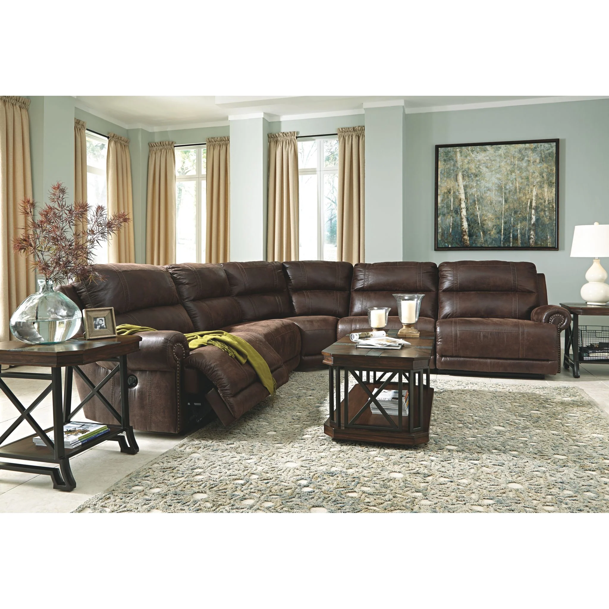 Luttrell 5 Piece Power Reclining Sectional - Image 5