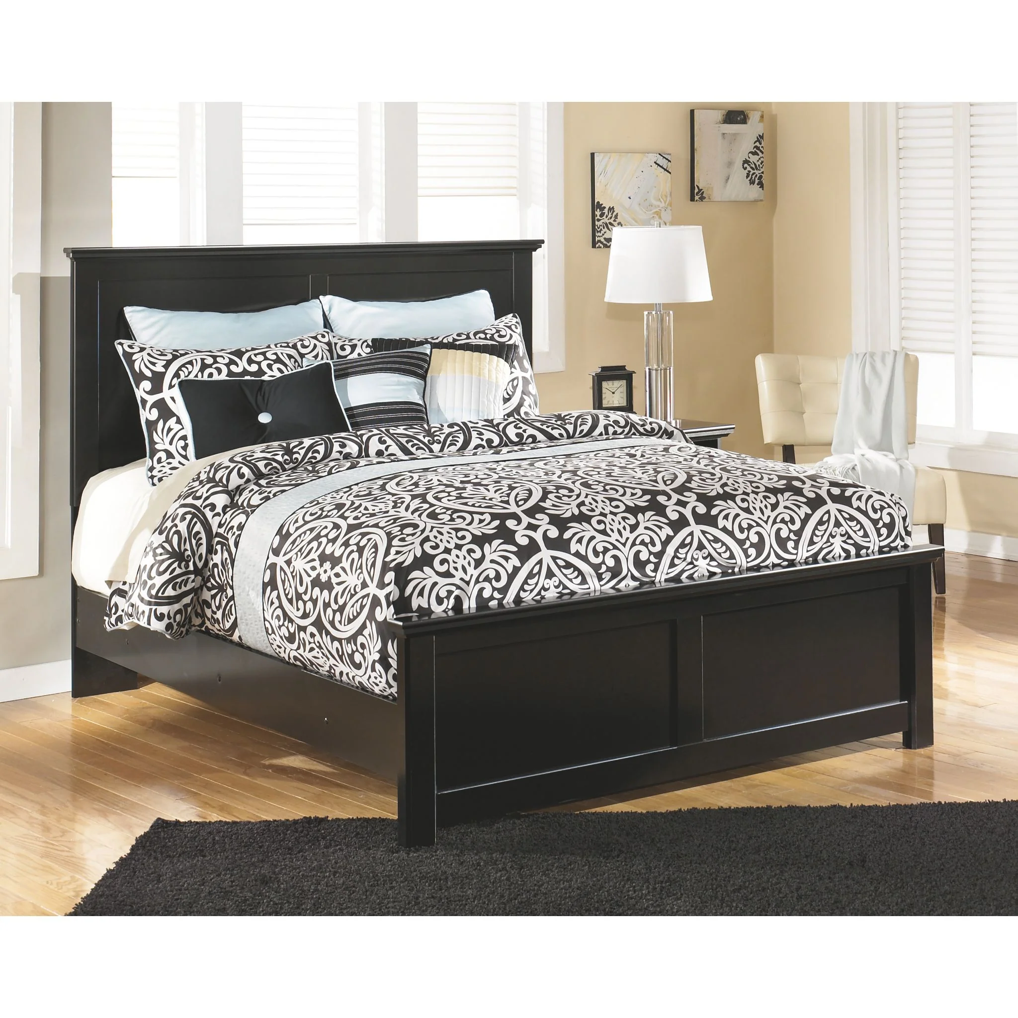 Maribel Queen Panel Bed - Black - Image 3