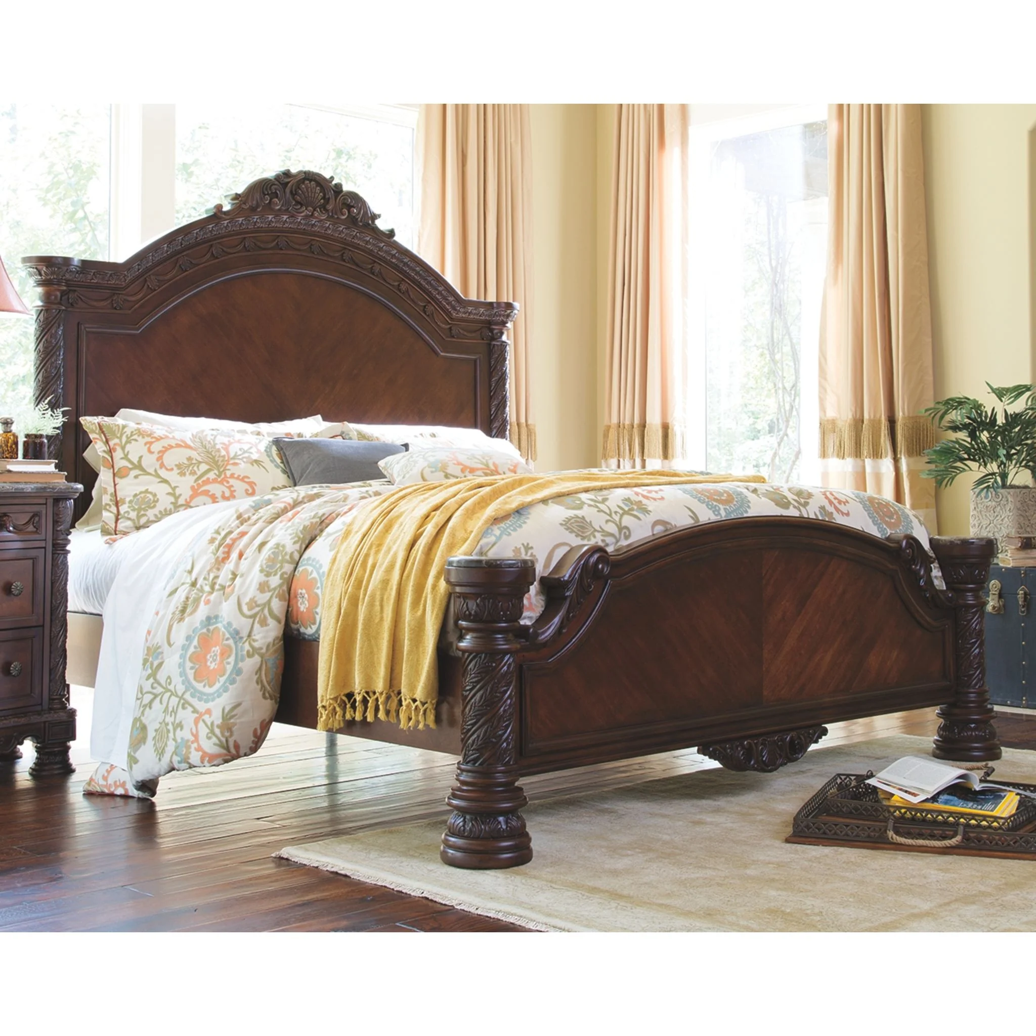 North Shore 3 Piece Panel Bed - Dark Brown - Image 13