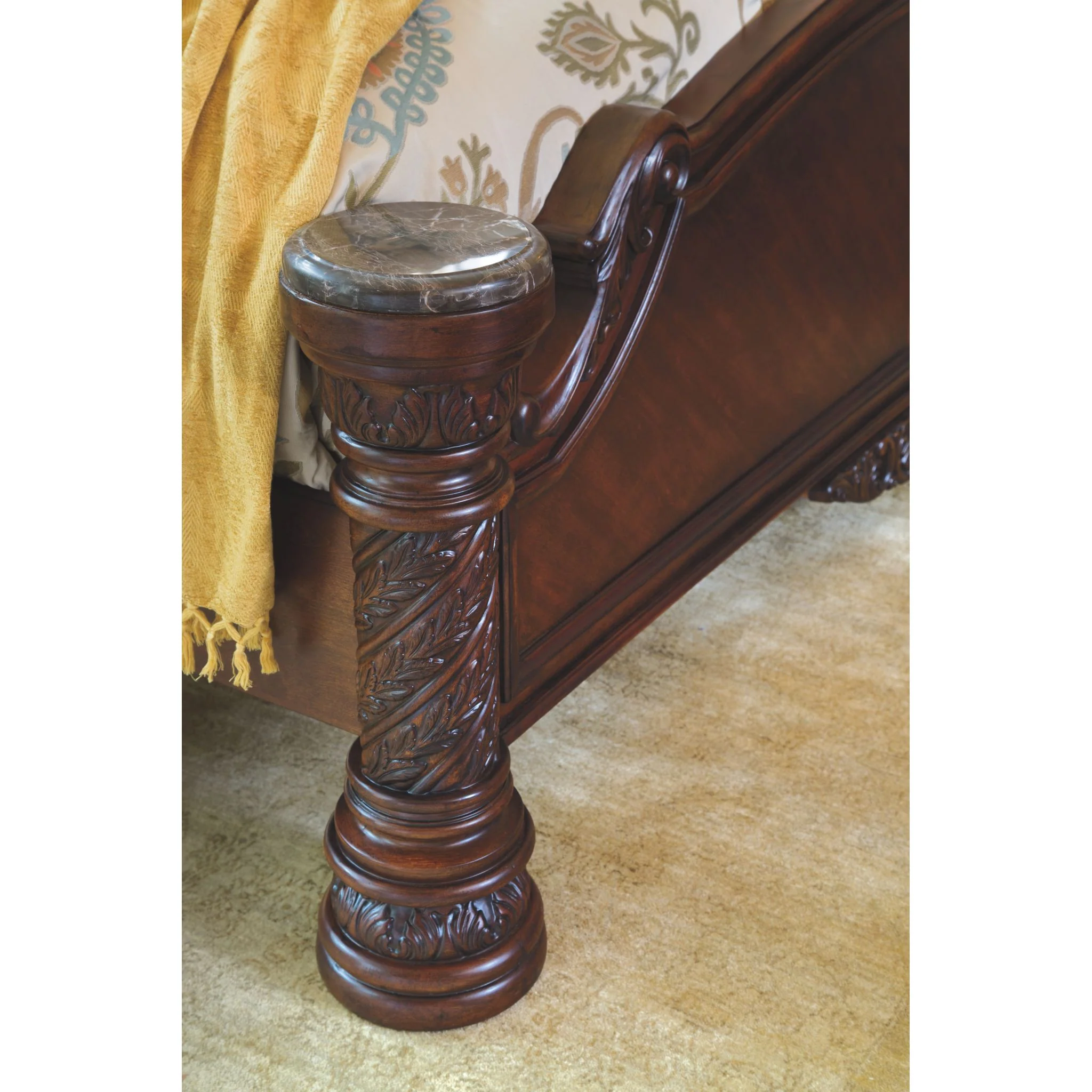 North Shore 3 Piece Panel Bed - Dark Brown - Image 5