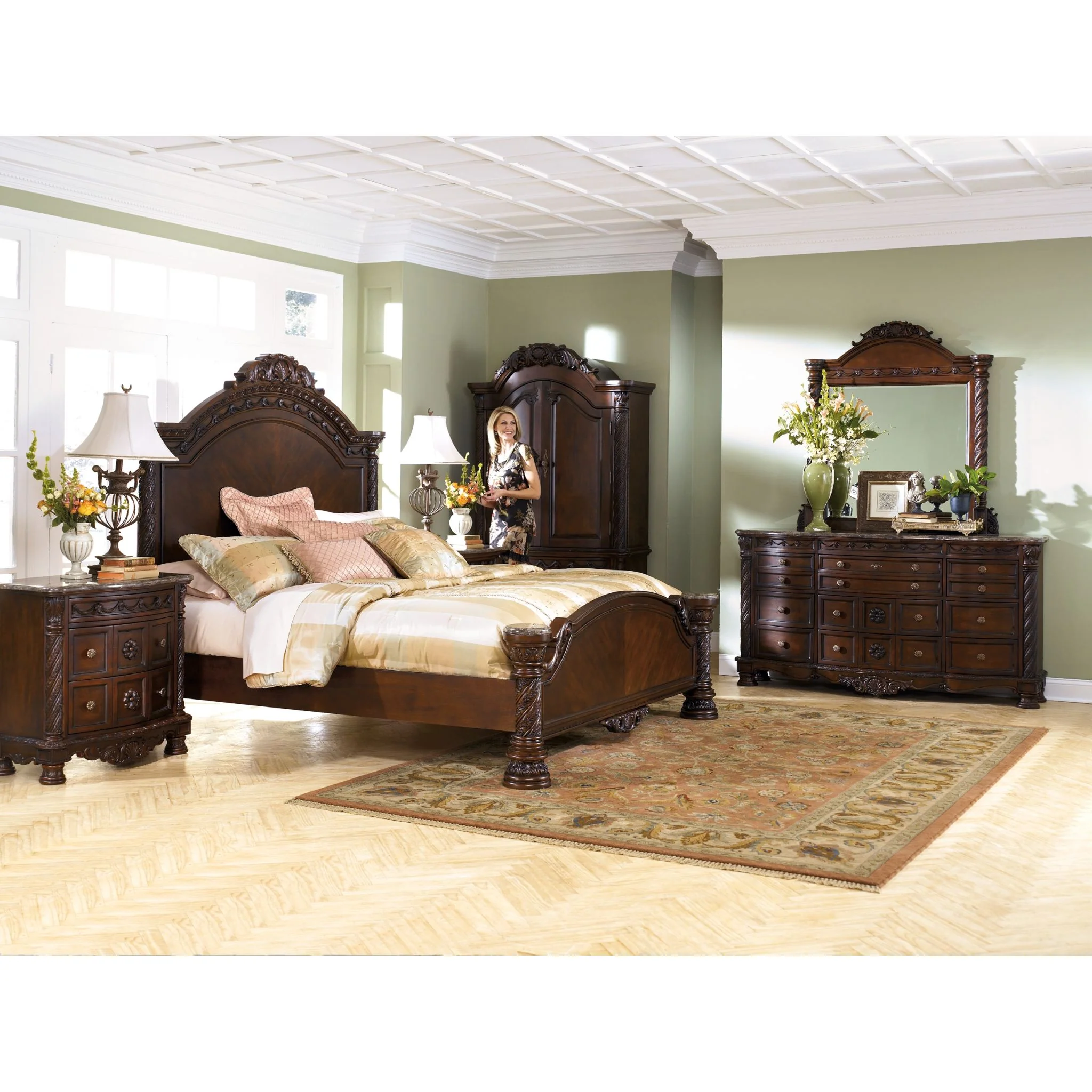 North Shore 3 Piece Panel Bed - Dark Brown - Image 6