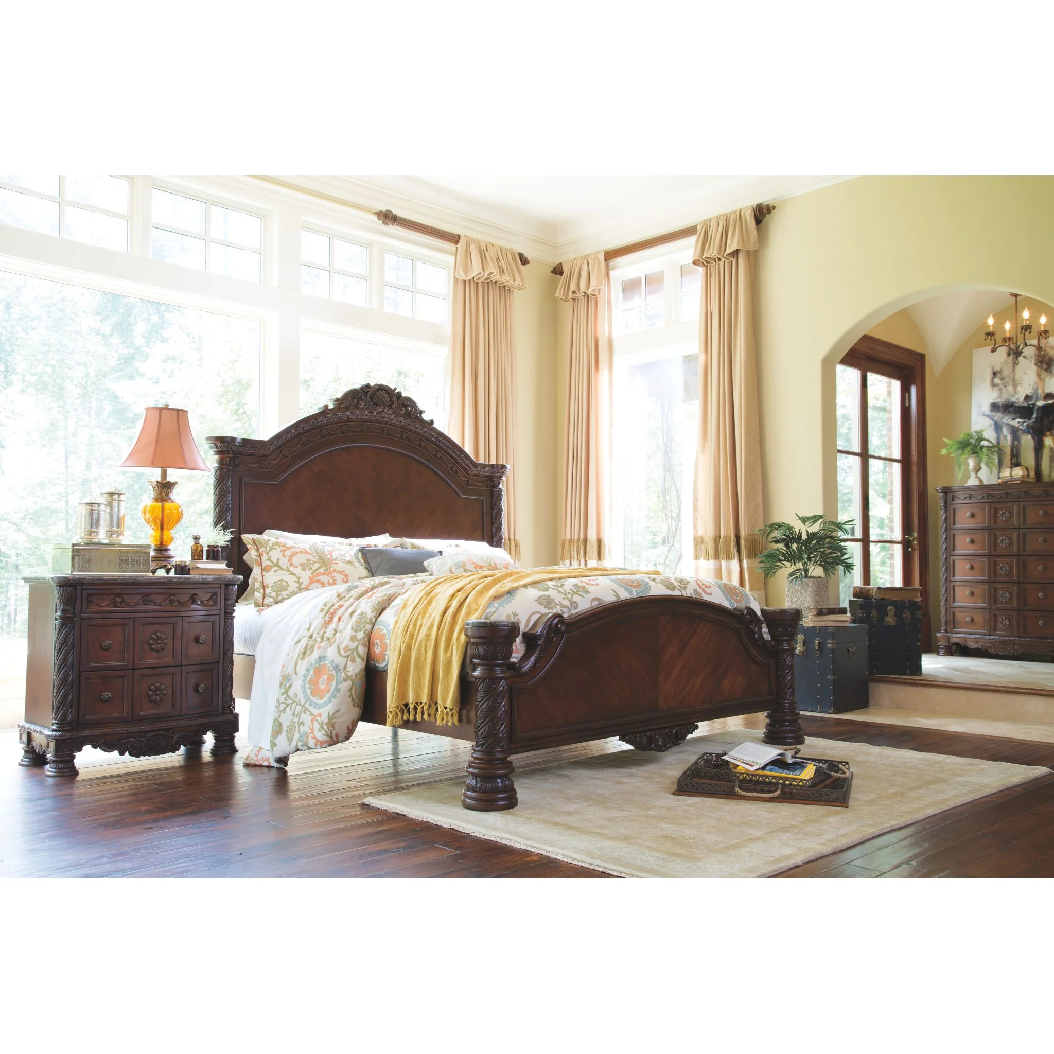 North Shore 3 Piece Panel Bed - Dark Brown - Image 7