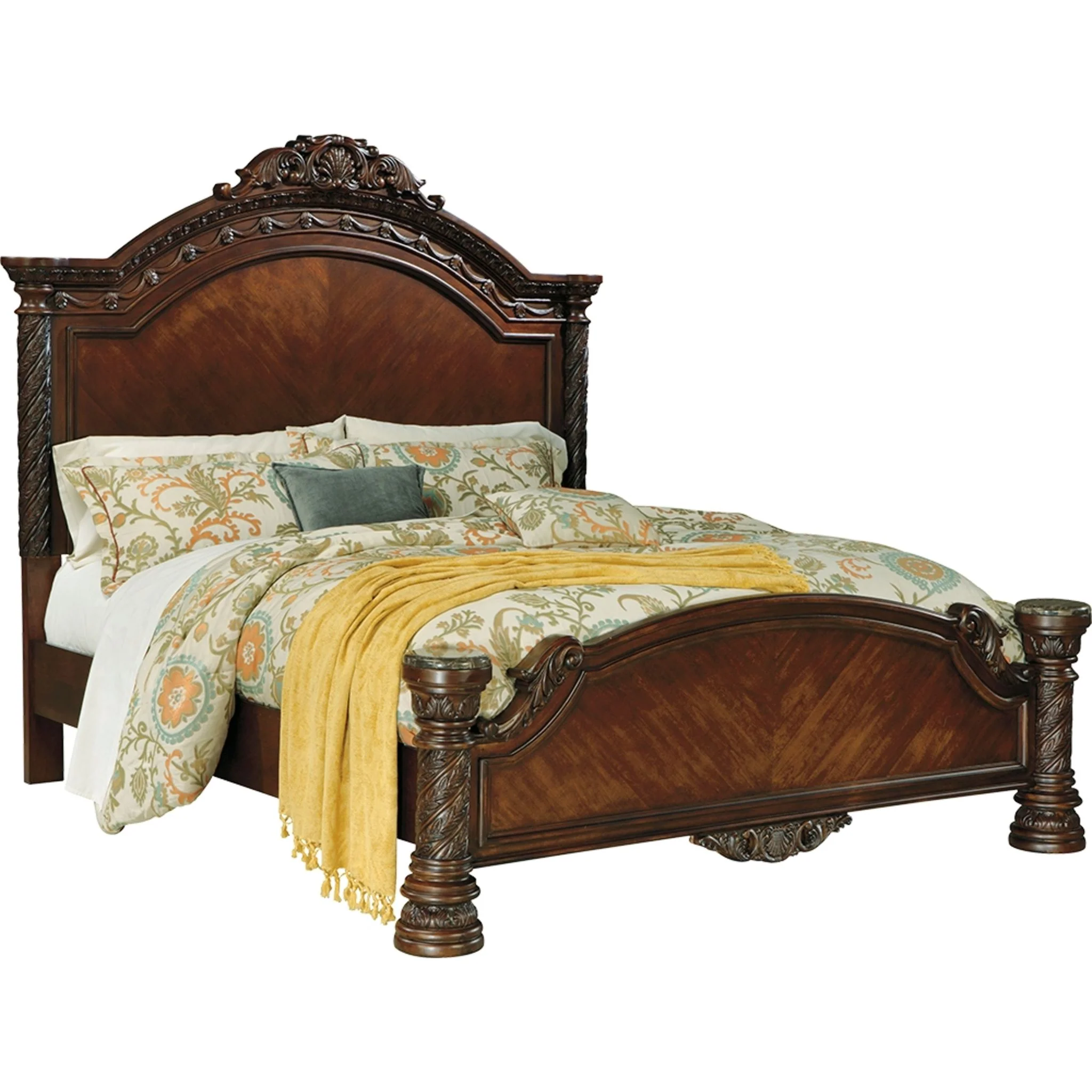 North Shore 3 Piece Panel Bed - Dark Brown - Image 9