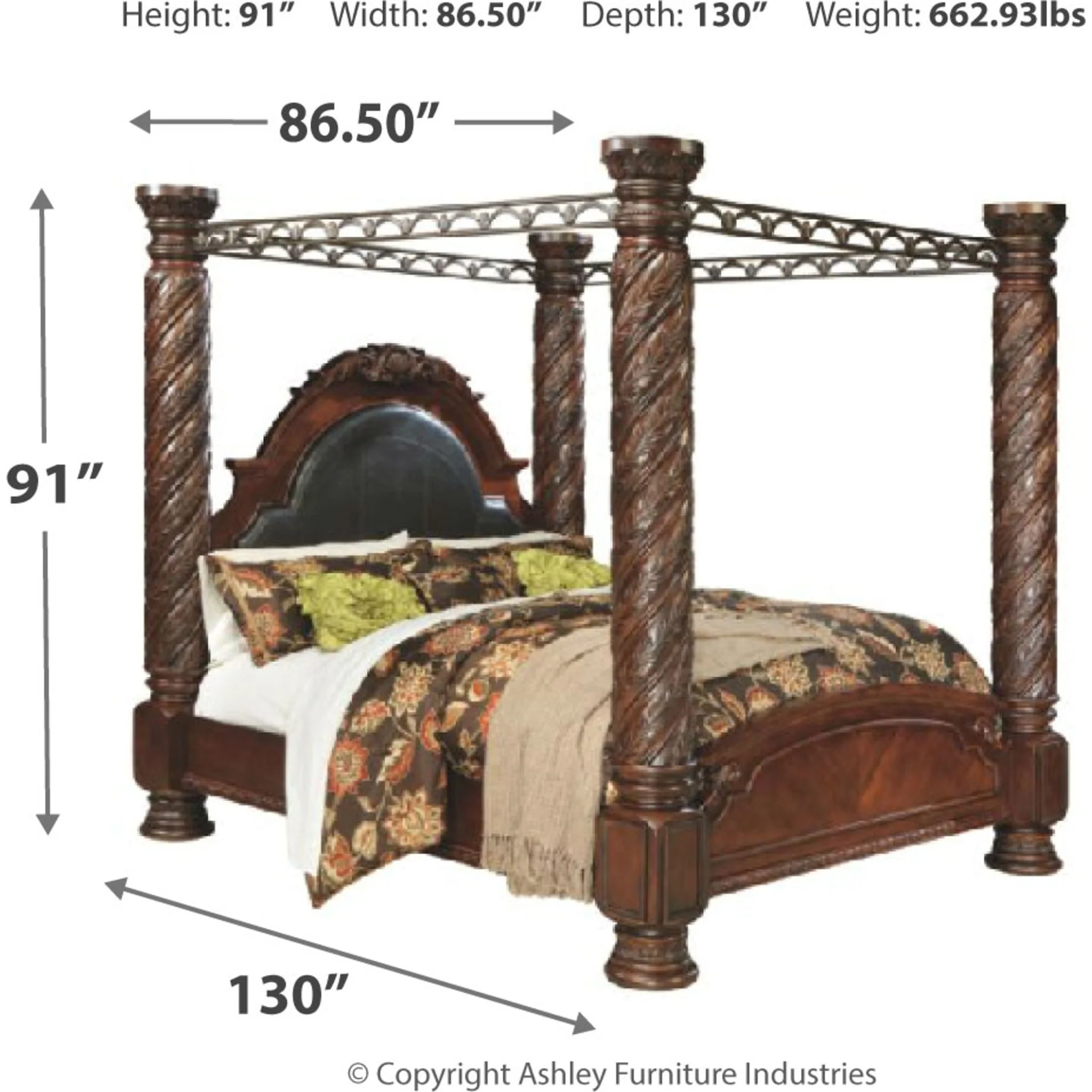 North Shore California King Bed - Dark Brown - Image 10