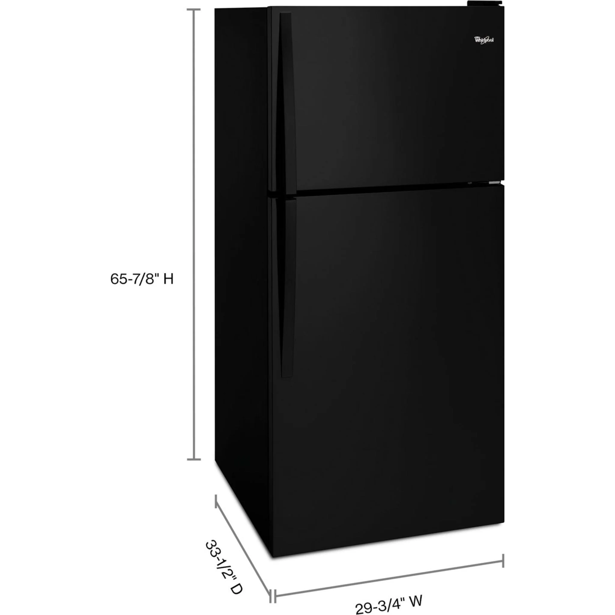 Whirlpool 30" Wide Top-Freezer Refrigerator -Black (WRT148FZDB) - Image 11