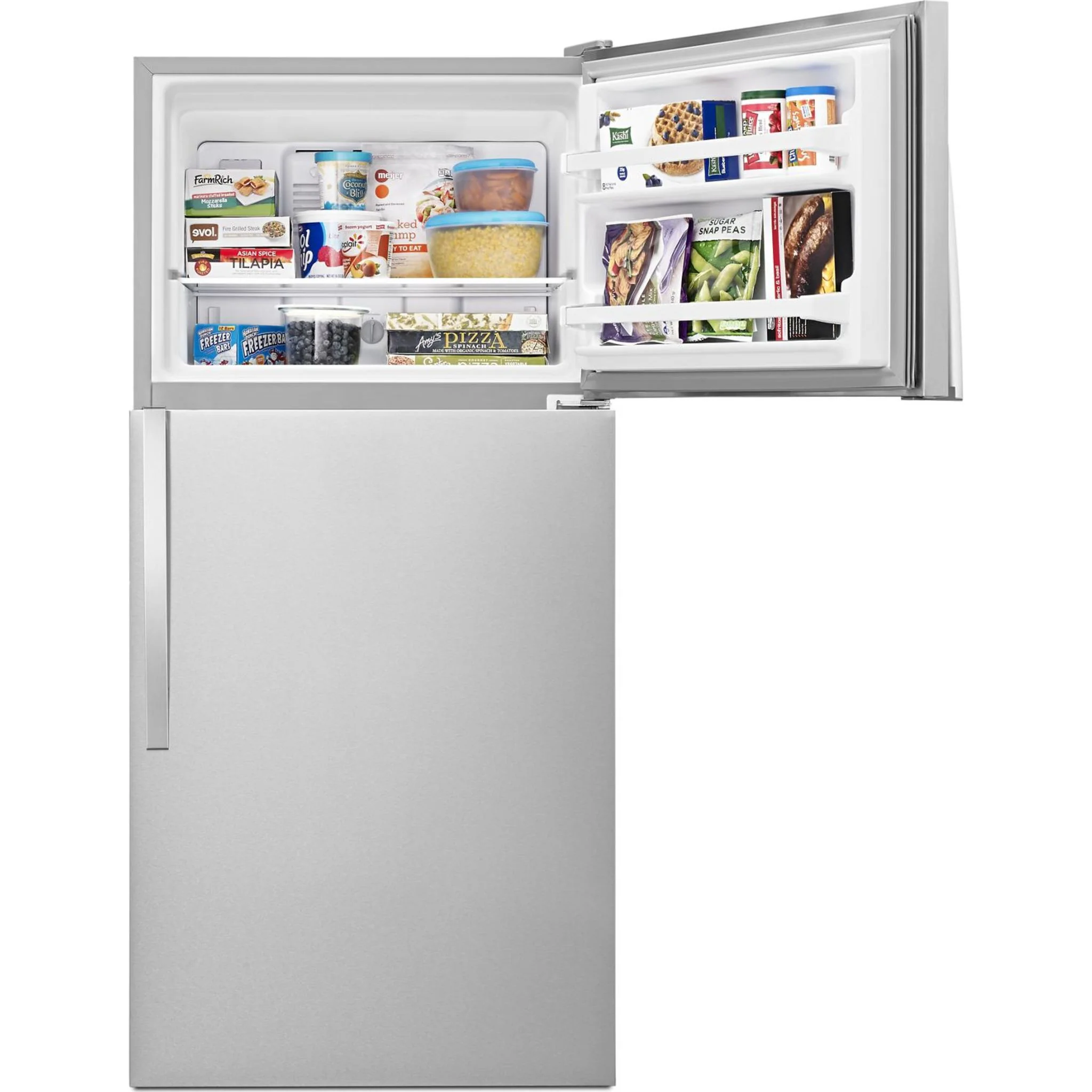 Whirlpool 30" Wide Top-Freezer Refrigerator -Monochromatic Stainless Steel (WRT148FZDM) - Image 10