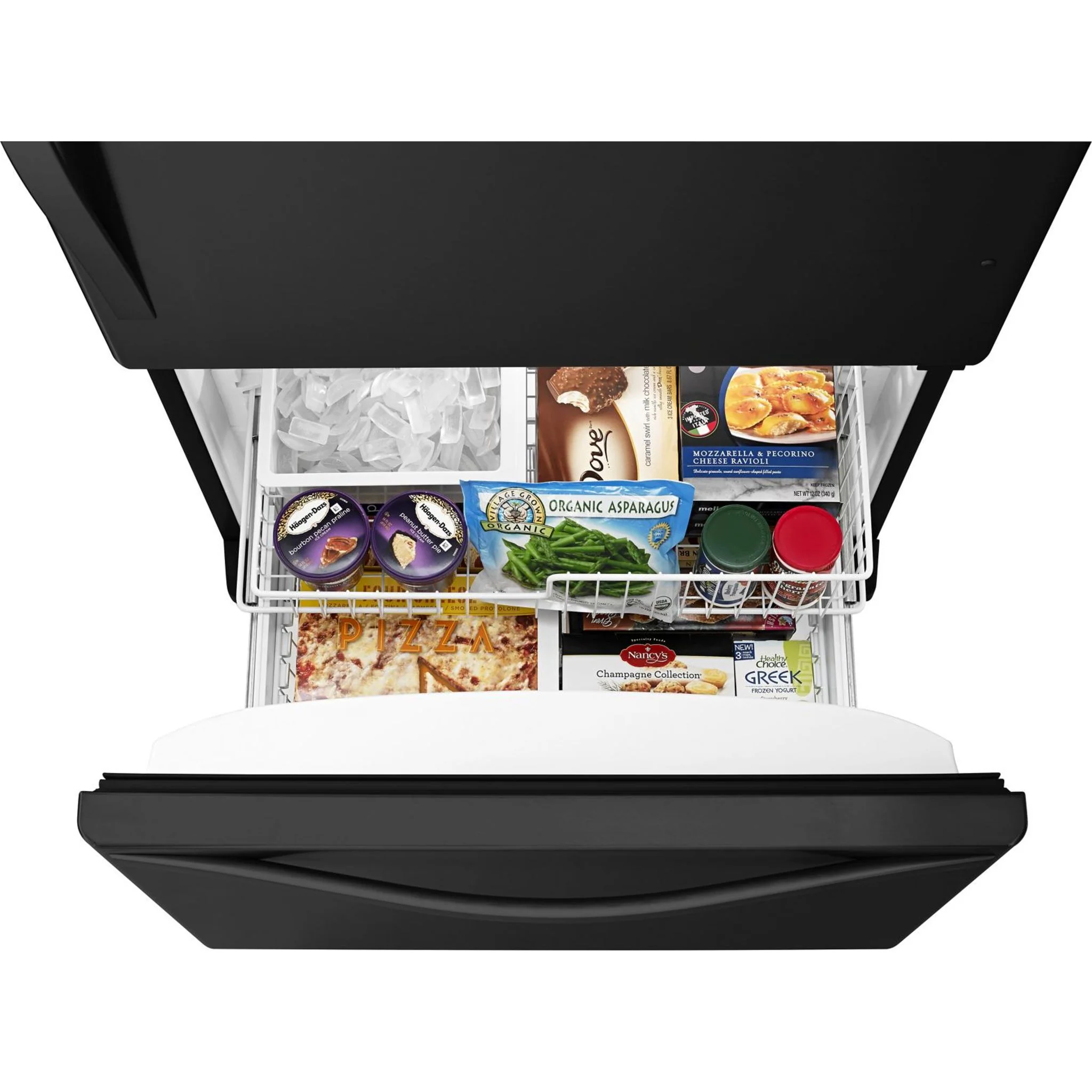 Whirlpool 22 cu. ft. Bottom-Freezer Refrigerator with Freezer Drawer -Black-on-Black (WRB322DMBB) - Image 27