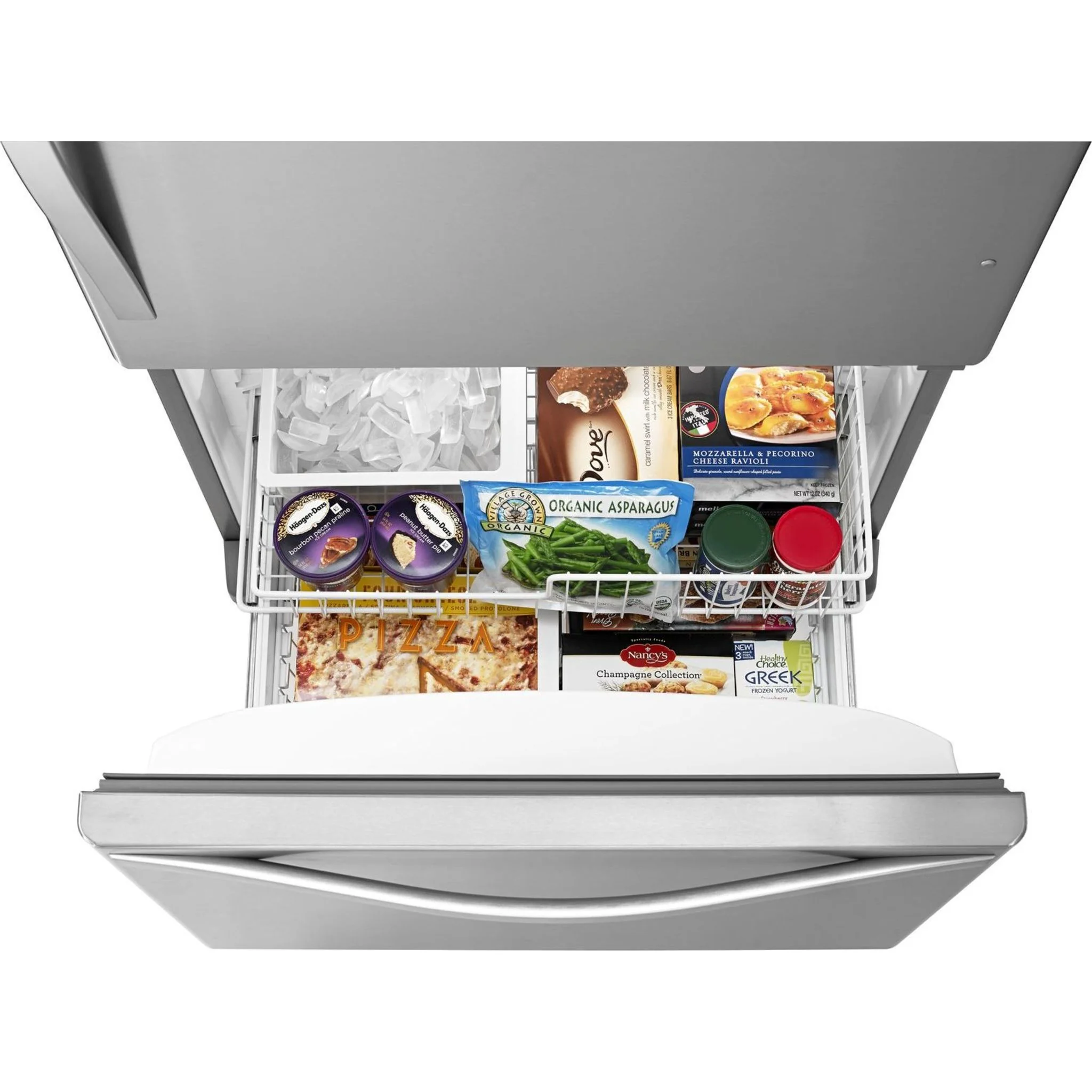 Whirlpool 22 cu. ft. Bottom-Freezer Refrigerator with Freezer Drawer -Stainless Steel (WRB322DMBM) - Image 12