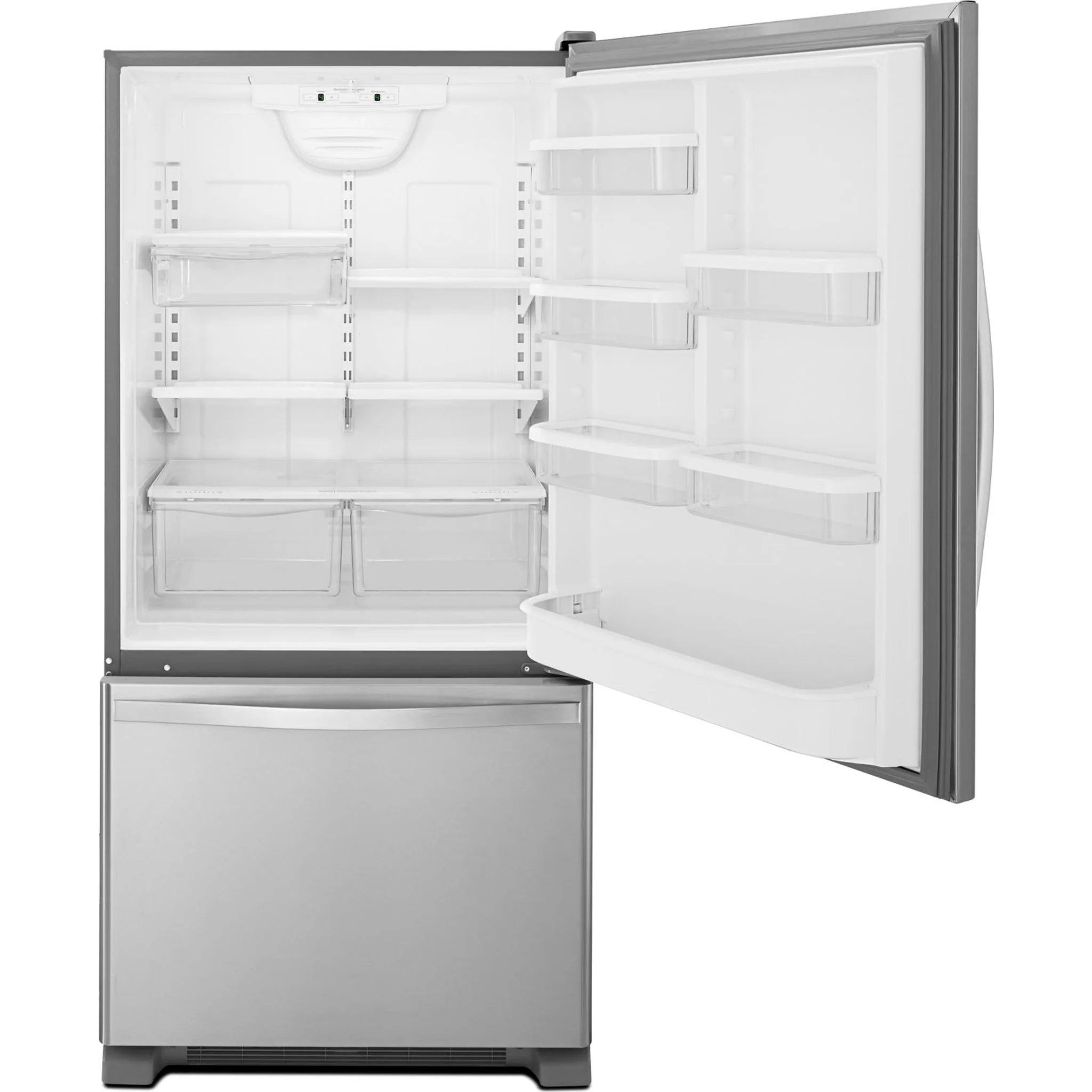 Whirlpool 22 cu. ft. Bottom-Freezer Refrigerator with Freezer Drawer -Stainless Steel (WRB322DMBM) - Image 20
