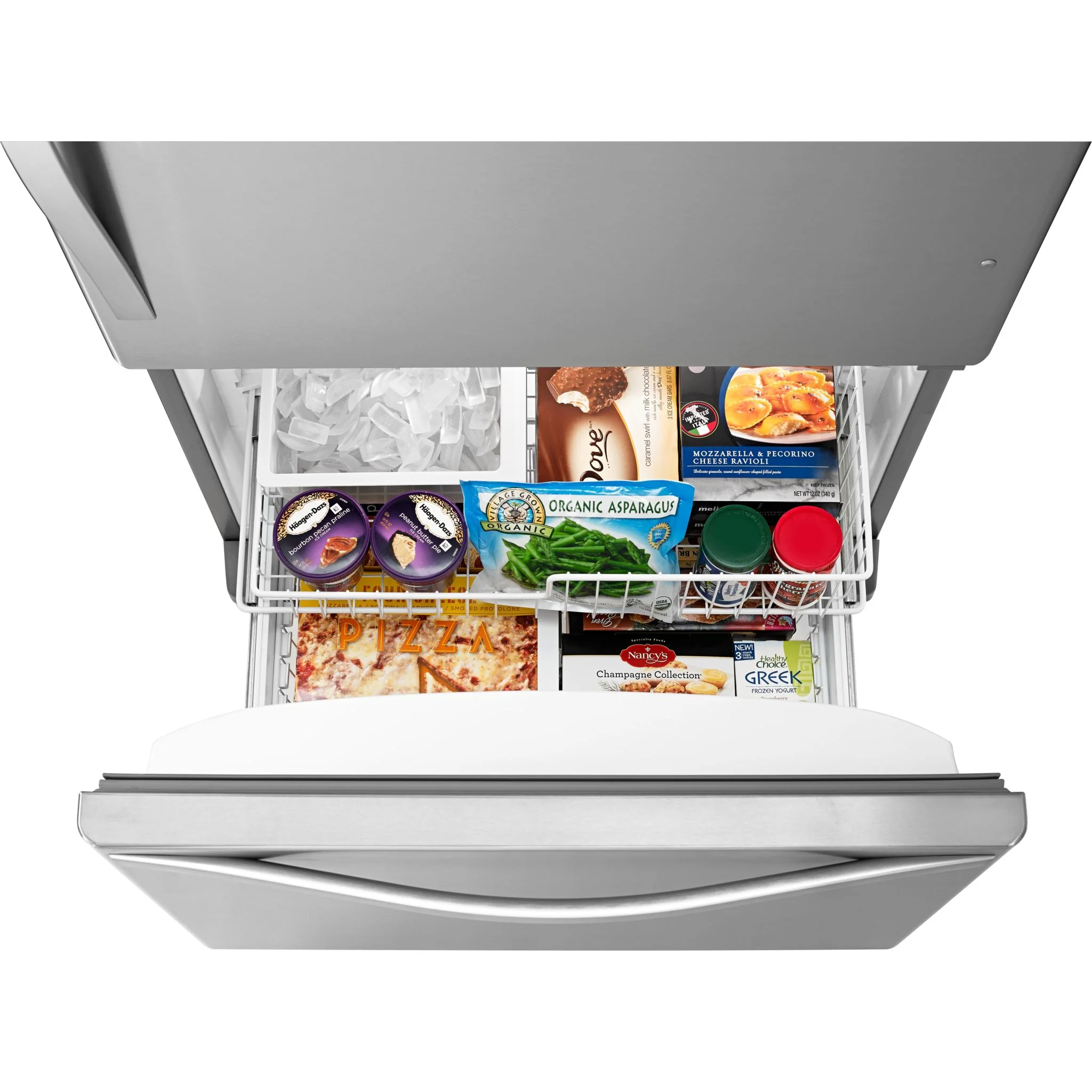 Whirlpool 22 cu. ft. Bottom-Freezer Refrigerator with Freezer Drawer -Stainless Steel (WRB322DMBM) - Image 3