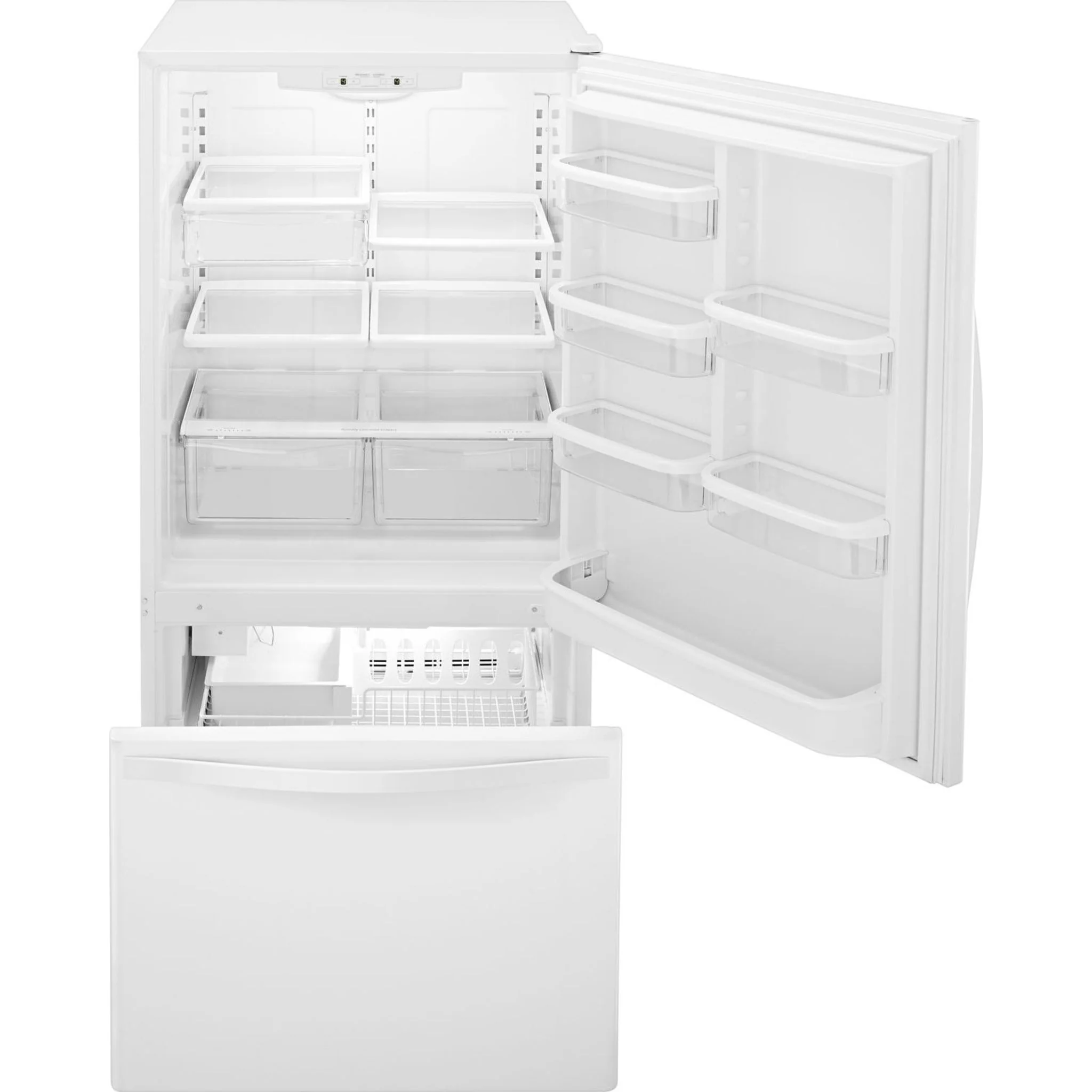 Whirlpool 22 cu. ft. Bottom-Freezer Refrigerator with Freezer Drawer -White-on-White (WRB322DMBW) - Image 21
