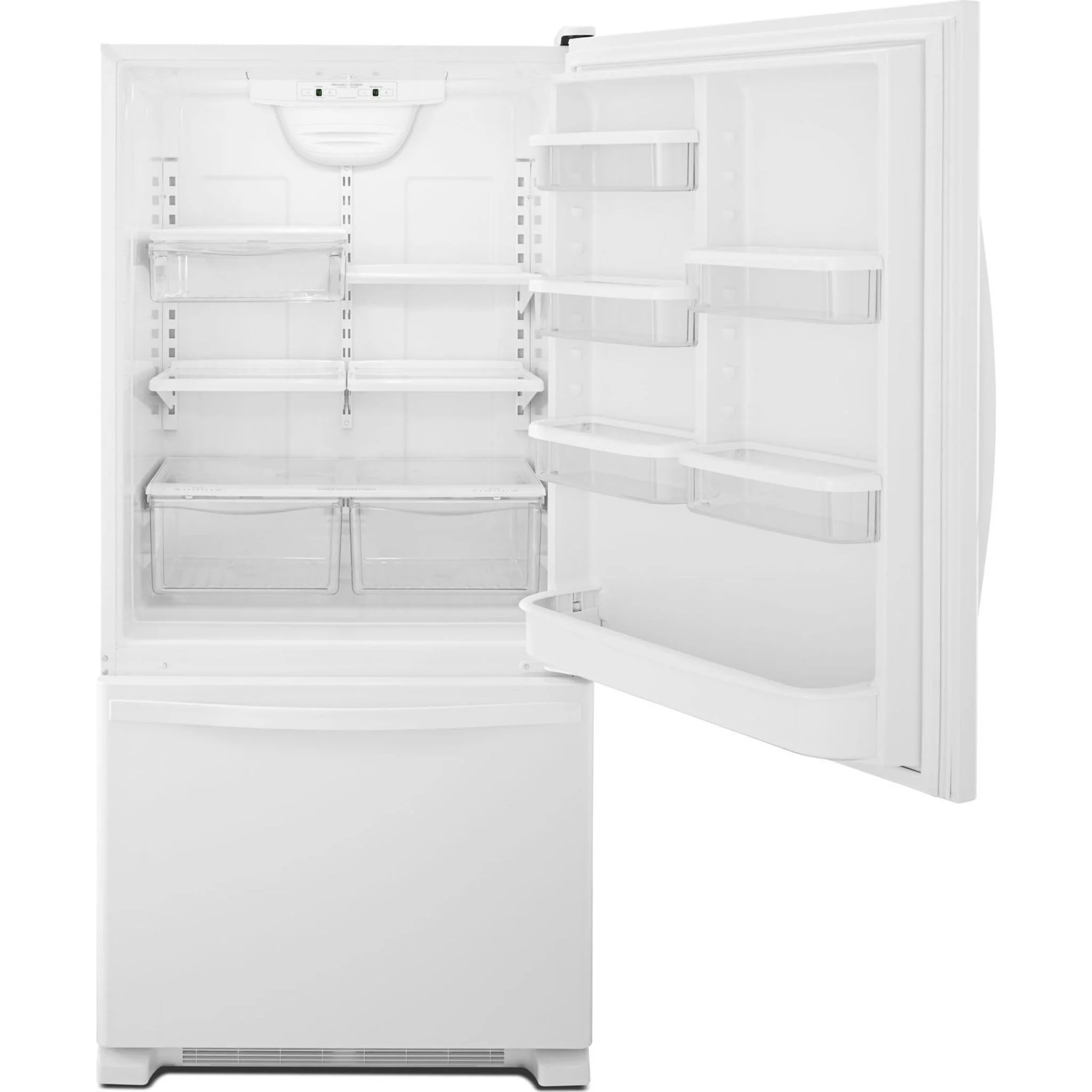 Whirlpool 22 cu. ft. Bottom-Freezer Refrigerator with Freezer Drawer -White-on-White (WRB322DMBW) - Image 23