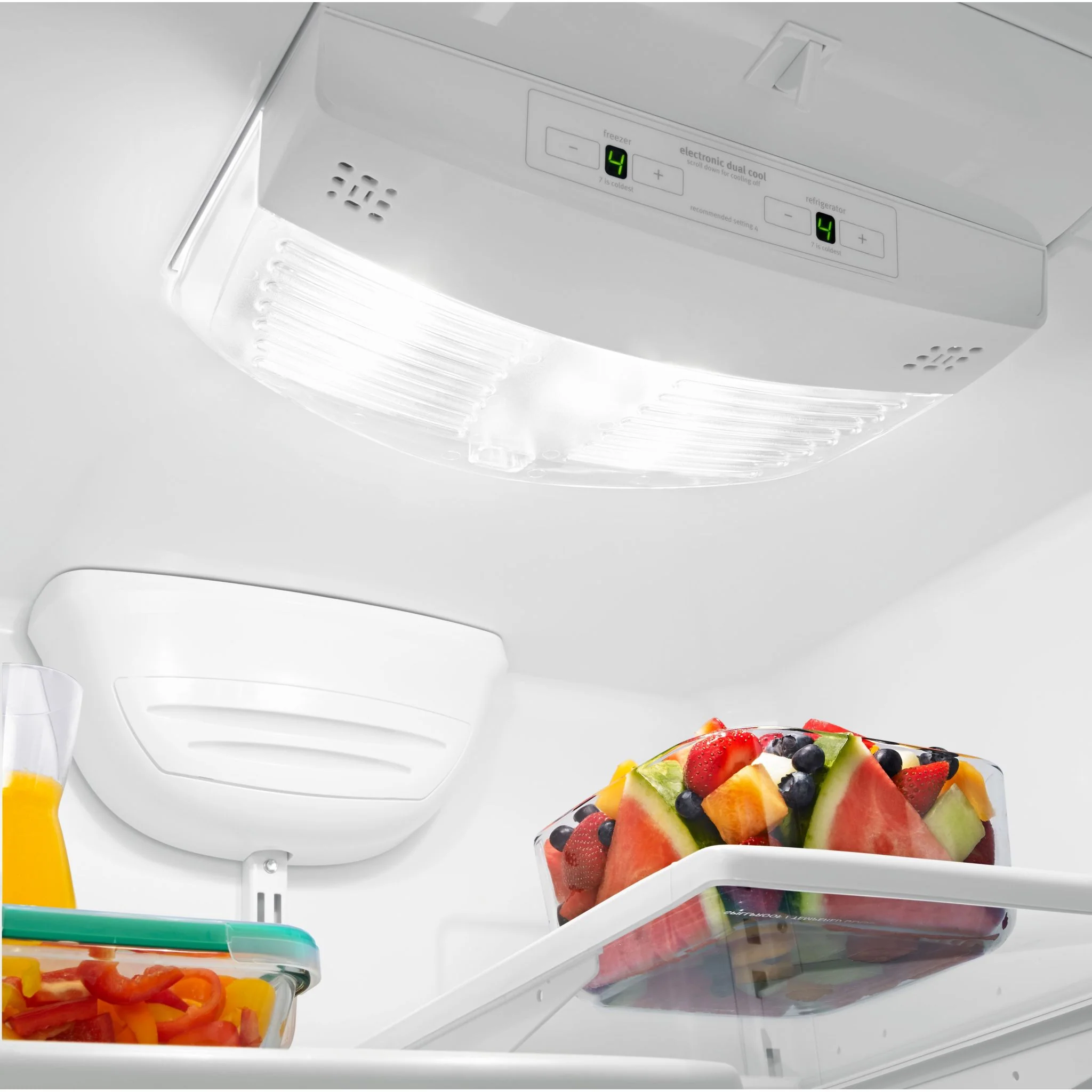 Whirlpool 22 cu. ft. Bottom-Freezer Refrigerator with Freezer Drawer -White-on-White (WRB322DMBW) - Image 4