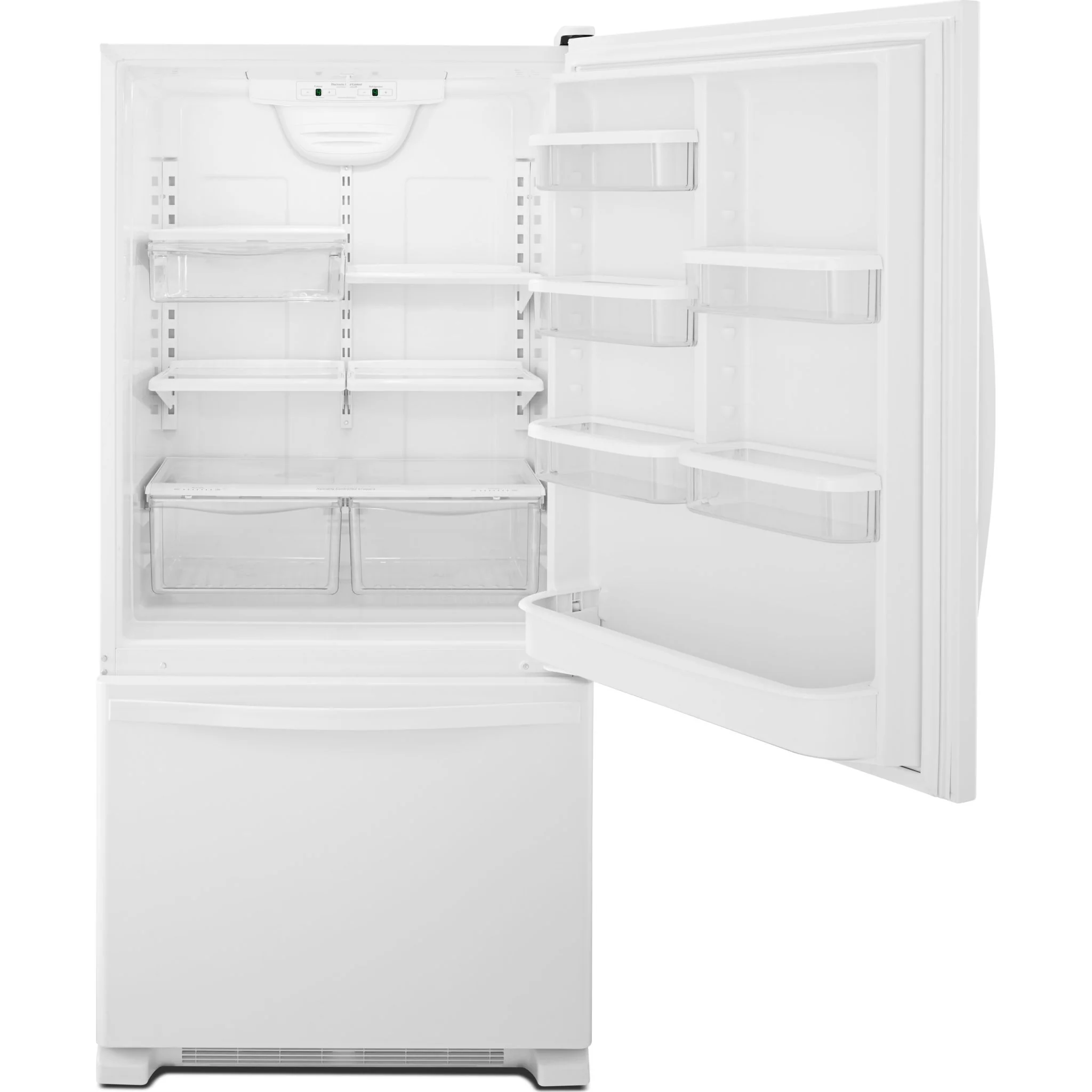 Whirlpool 22 cu. ft. Bottom-Freezer Refrigerator with Freezer Drawer -White-on-White (WRB322DMBW) - Image 7