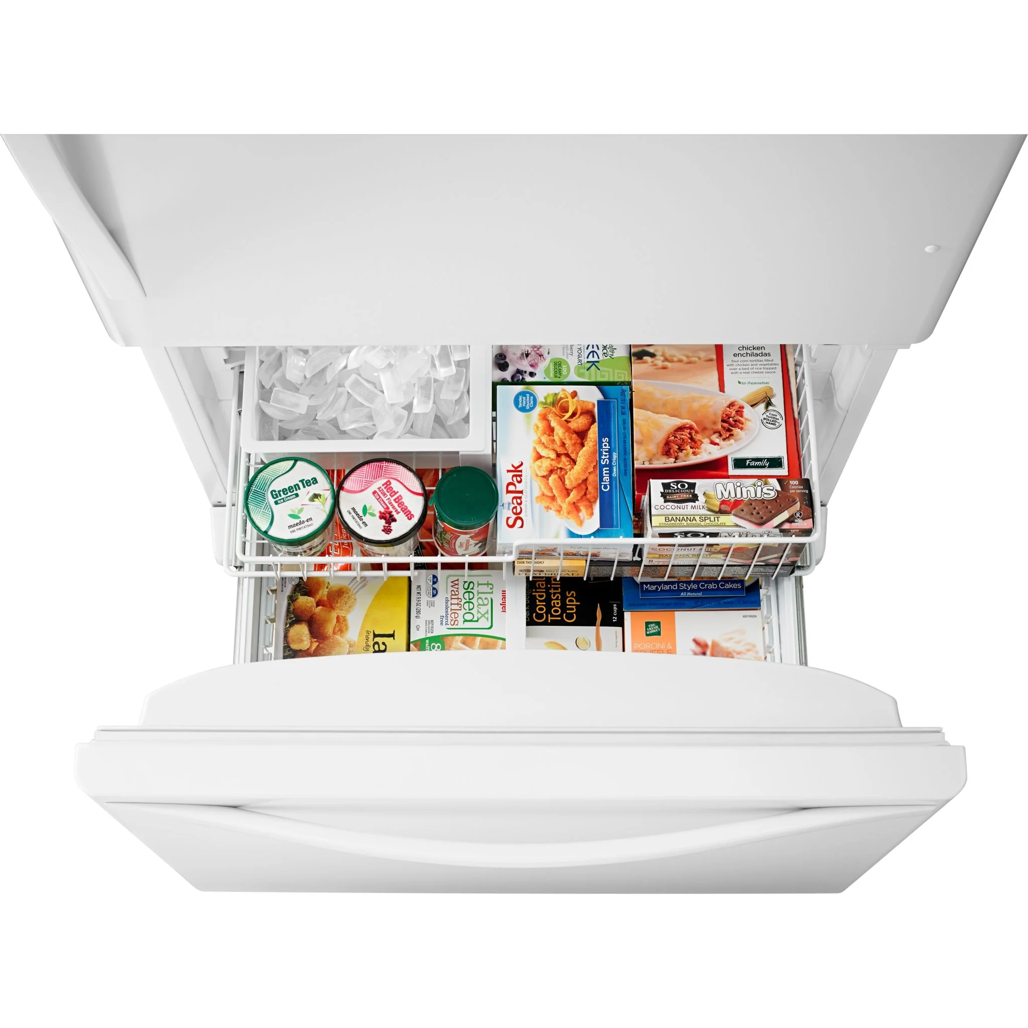 Whirlpool 22 cu. ft. Bottom-Freezer Refrigerator with Freezer Drawer -White-on-White (WRB322DMBW) - Image 8